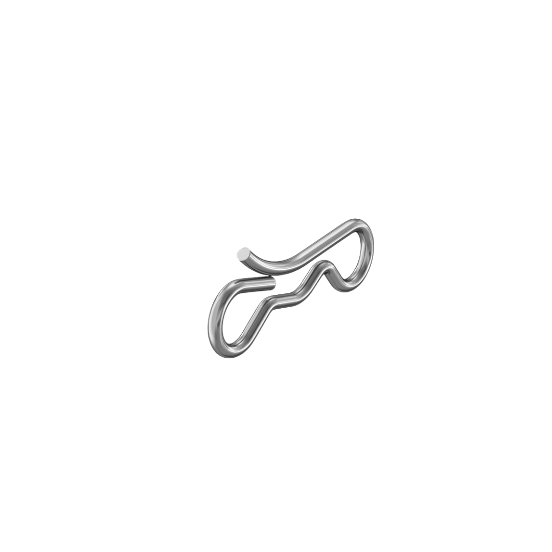 Bow Tie Cotter Pin, 410 SS, 1/4″-5/16″ Pin Dia, 5/64″ Wire Dia