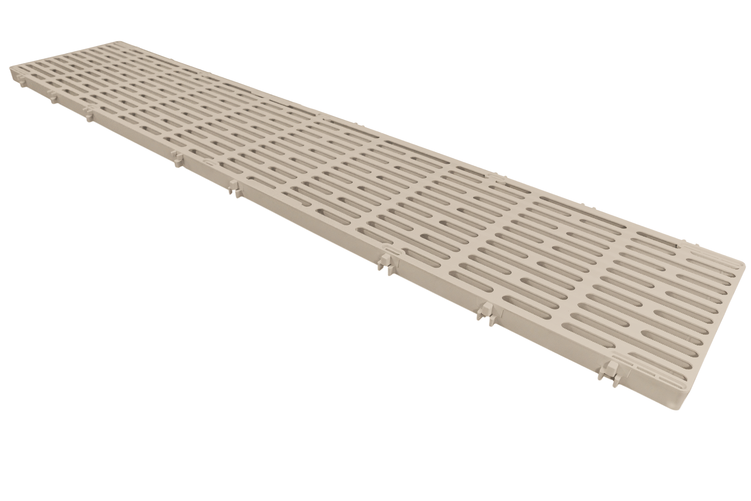ThruFlow Legacy XP in Maple installed on a wood-framed lakeside dock